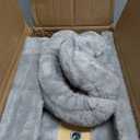 32" Cat Scratching Post for Indoor Cats, Sisal Cat Scratcher with Plush Perch, Large Scratch Post with Bed, Removable Cover, Sisal Fabric,Light Grey