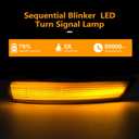 LED Side Mirror Turn Signal Light - Amber Sequential Blinker, Compatible with Ford Focus 2008-2016,5X Brighter, Plug and Play, IP68 Waterproof