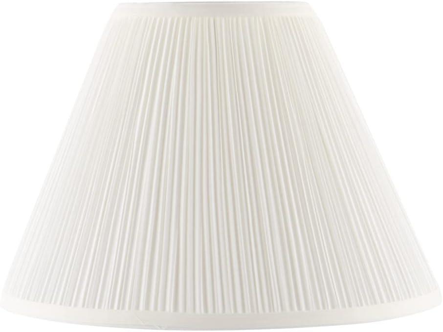 Aspen Creative 33166, Mushroom Pleated Traditional Powder White Spider Lamp Shade, 6-1/2" Top x 15" Bottom x 11" Slant
