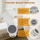 Slide Transfer Board for Wheelchair, 360° Rotating Turntable for 360 lbs
