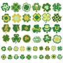 4 x 88Pcs St Patricks Day Temporary Tattoos Adult Shamrock Face Stickers Woman Irish Temporary Tattoo Stickers for Body St Pattys Accessories Irish Party Decor(clover88)