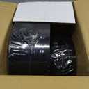 KIRE 100PCS Black and Gold Plates - Black Plastic Plates Disposable with Gold Rim Include 50Pcs 10.25inch Dinner Plate and 50Pcs 7.5inch Dessert/Salad Plate for Party/Wedding/Birthday/Graduation