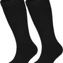 Urban Virgin Kids Soccer Socks Athletic Knee High Tube Toddler Baseball and Football Socks for Boys and Girls (Black)