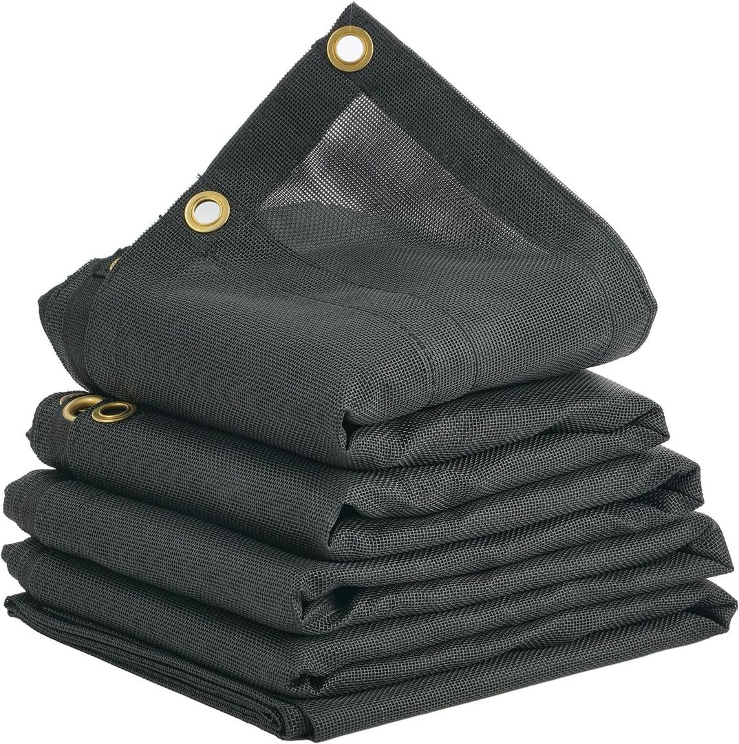 VEVOR Dump Truck Mesh Tarp, 6 x 14 ft, PVC Coated Black Heavy Duty Cover with 5.5" 18oz Double Pocket, Brass Grommets, Reinforced Double Needle Stitch Webbing Fits Manual or Electric Dump Truck System VEVOR Dump Truck Mesh Tarp, 6 x 14 ft, PVC Coated Black Heavy Duty Cover with 5.5" 18oz Double Pocket, Brass Grommets, Reinforced Double Needle Stitch Webbing Fits Manual or Electric Dump Truck System
