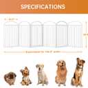 SNUOWU 6 Panels Full Matel Freestanding Dog Gates with Door, 144"Extra Wide 36"Tall Free Standing Dog Pet Gate for Indoor & Outdoor. Foldable Pet Fences for Doorways, House, Stairs, Porch, Deck, Yard