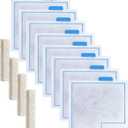 8 Pack Medium Aquarium Filter Cartridges Fish Tank Filter Replacement Compatible with QuietFlow LED PRO Power Size 10/E Internal Power 20 Filter/Zilla Size 20 (8+4 Pack Ammonia Reducer Pads)