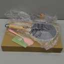 ROCKURWOK Ceramic Nonstick Sauce Pan with Lid, 1.5 Qt Small Pots for Cooking, Small Pot Wooden Handle for Cool Touch, Non Toxic & Pfas-Free Saucepan, Universal Base,(Gas, Electric & Induction), White