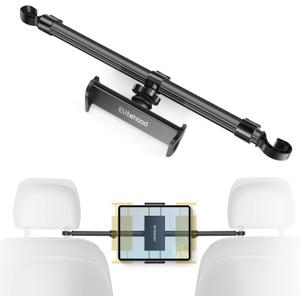 elitehood Aluminum iPad Holder for Car, Headrest Tablet Holder Mount for Kid, Compatible with iPad Pro 12.9 11, iPad Air Mini, Gaxlaxy Tabs, Other 4.7-12.9" Cell Phones and Tablets Black