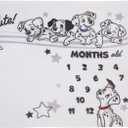 Disney 101 Dalmatians White and Black Too Cute Super Soft Photo Op Milestone Baby Blanket