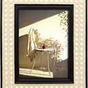 5x7 Vintage Picture Frame, Antique Ornate Photo Frame for Wall Hanging or Tabletop Display, Retro Home Decor, Photo Gallery Art, Light Beige