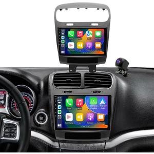 4+64G Radio Upgrade for Dodge Journey 2011-2019, 9 Inch Touch Screen Replacement Car Stereo, Wireless Carplay Android Auto, Keep Steering Wheel Control, GPS Navigation Head Unit, 5G WiFi Backup Camera