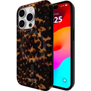Kate Spade New York iPhone 15 Pro Case, Compatible with MagSafe - Tortoiseshell