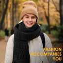 REDESS Women's Long Knit Scarf Winter Warm Big Wrap Thick Winter Cashmere Wool Large Chunky Scarf or Women