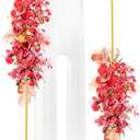 Fomcet 6FTx2.6FT Metal Gold Wedding Arch Backdrop Stand Balloon Arched Frame for Ceremony Birthday Party Graduation Bridal Baby Shower Anniversary Background Decoration