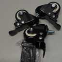 3 Inch Caster Wheels, Casters Set of Only 3 1/2"-13 x 1 (Screw Diameter 1/2", Screw Length 1.5") Threaded Stem Casters, Heavy Duty Industrial Castors, Locking Caster for Furniture and Workbench