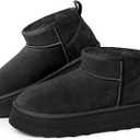 Snow Boots for women, Platform Mini Boots for women Comfortable and Furry (9, Black)