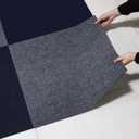 24" x 24" Carpet Tiles Peel and Stick, Non-Slip Squares Carpet Floor Tile, Easy DIY Install, Self Adhesive Carpet Squares for Kitchen Bedrooms Indoor Outdoor (Dark Gray)