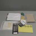 8.5 x 7 Inch Wedding Guest Book Letters to The Bride Scrapbook Wedding Memory Book Bridal DIY Blank Paper Scrapbook Photo Album Guest Sign with Pearl Stickers, Metallic Letters, Bows