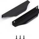Edge Finger Tab Pulls for Cabinets Invisible Kitchen Concealed Drawer Dresser Bathroom Fat Cupboard Cabinet Pull Hidden Handles Aluminum Pack of 6 Black 6" Overall Length Easy Installation