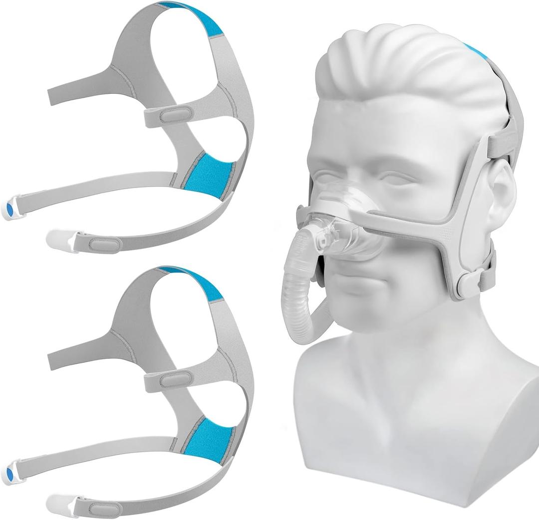 2-Pack Headgear for AirFit N20/ AirTouch N20 CPAP Masks - Replacement Straps for Air Fit N20 Accessories, Included 2PCS Headgear Straps and 4PCS Clips