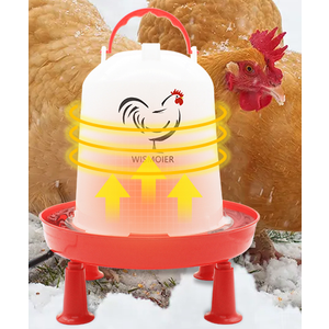 Heated Chicken Waterer for Winter Hanging Chicken Waterer with Heater 35W BPA-Free Heated Poultry Waterer