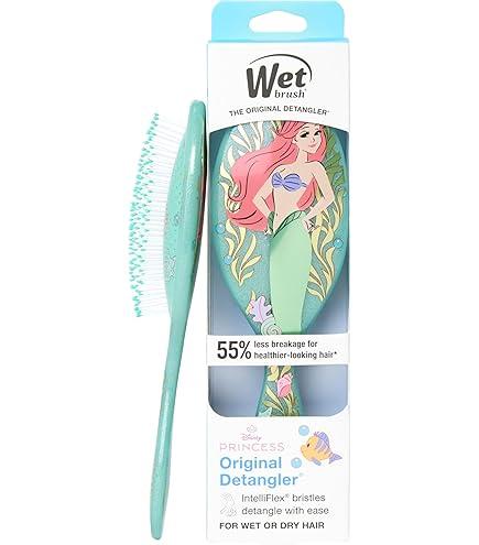 Wet Brush Disney Princess Ariel Original Detangler Hair Brush, PainFree Knot Removal, Flexible Bristles Detangle Wet or Dry Strands, Works on All Hair Types, Ergonomic Handle, Reduces Breakage