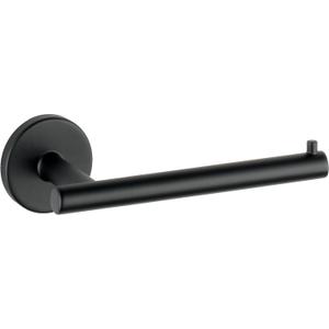 Delta Trinsic (1-Pack) Toilet Paper Holder Matte Black Tissue Roll Holder for Bathroom Organization and Storage Single Post Toilet Tissue Holder Wall Bathroom Accessories 75950-BL