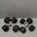 CAP Barbell Coated Dumbbell Weight | Multiple Options Pairs & Sets (50 lb - Set (10 lb x 2 & 15 lb x 2))