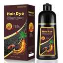 Chestnut Brown Hair Dye Shampoo 3-in-1, Instant & Long-lasting Hair Color Shampoo in Minutes, Gray Hair Coverage for Men & Women, Natural Shampoo Hair Dye for All Hair Types