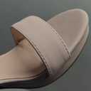 High Heels for Kids Sandals Big Girls Dress Shoes Flower Girl Shoes for Wedding Party Pageant Round Open Toe Ankle Strap Dress Sandals Platform Heels Chunky Pumps for Little Big Kids (Nude Nubuck), Size: 6 Big Kid