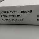 Pool Mate 21 ft Extra Strength Platinum Pool Cover for Above Ground Pools | Silver Winter Pool Cover, 4 ft Overlap (25ft Cover Size), Solid 12 x 12 Scrim, 3.7 oz/yd2, Style: 3321-4-PM