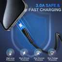 USB C Cable, USB A to USB C 3A Fast Charging (6FT 3Pack) Phone USB Type-C Charge Cable Android Charge Cord USB C Charger Cable for iPhone 15 Plus/Pro/Pro Max/Samsung/Pad/Laptop/LG/-Blue