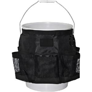 5 Gallon Bucket Tool Organizer Bag, Multi-Purpose Car Bucket Wash Tool with Mesh Storage Pockets, Universal Vehicle Cleaning Supplies Accessories for Home, Gardening, Fishing