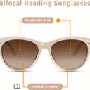 EASY READ 2 Pack Bifocal Reading Sunglasses for Women,Trendy Sunglasses Readers UV400 Protection +1.50