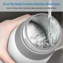 Portable Milk Warmer & Mixer, Cordless Travel Bottle Warmer for Breastmilk, Formula or Water, 10 oz Big Capacity, Big Battery Capacity for Journey, Calienta Biberones Porttil (white)