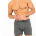 Gildan Men's Underwear Covered Waistband Boxer Briefs, Multipack (Black, L)
