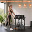 Heavy Duty Dumbbell Rack Stand with Kettlebell Storage Tray Shelf 2-3 Tier