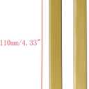 6pcs Gold Straight Flat Brace 4 1/3" x 3/4" Adjustable Shelf Brackets with Single Slot Stainless Steel Repair Fixing Bracket Plates for Furniture Wood Shelf, with Screws