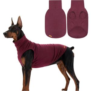 Dog Sweaters Pet Pullover,Turtleneck Doggy Sweatshirt for Extra Large Dogs Thick Warm Dog Clothes Fleece Soft Winter Puppy Hoodies Outfit for Small Medium Large Dogs XS-4XL (Red, M)