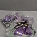 DenicMic Solar Lights Outdoor 9 Pack Waterproof Purple LED Yard Garden Patio Backyard Pathway Walkway Landscape Path Lawn Outside Solar Christmas Lights Outdoor