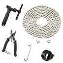 Bike Chain Kit 6/7/8 Speed 126 Links, Bike Chain Tool & Bicycle Bell, Chain Bike Replacement Kit for Hub Motor E-Bike, Mountain & Road Bikes