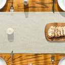 Artoid Mode Beige Table Runner, Seasonal Summer Fall Washable Kitchen Dining Table Decoration for Home Party Decor 13x72 Inch