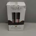 Electric Salt and Pepper Grinder Set - Rechargeable Automatic Salt and Pepper Shakers, Kitchen Appliances with External Adjustable Coarseness, Larger Hopper for Cooking, Home Gifts(2 Pack,Black/Black)