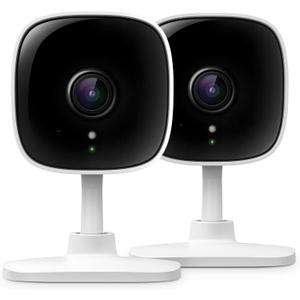 TP-Link Tapo 2K Security Camera for Baby Monitor, Dog Camera w/Motion Detection, 2-Way Audio, Night Vision, Cloud & SD Card Storage (Up to 256 GB), Works w/Alexa & Google Home, 2-Pack (Tapo C110P2)