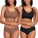 Wireless Bras for Women Bralette - Womens Seamless Push Up Full Coverage Wirefree Padded Sleep Bra with Support and Lift, Size: M