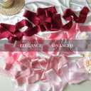Pretty Jolly Pink Set Silk Satin Ribbon for Flower Bouquet 4 Rolls 1 Inch x 5Yd Handmade Frayed Fabric Ribbons for Gift Wrapping,Crafts,Baby Shower,Wedding Invitations,Hair Bows and Holiday Decor