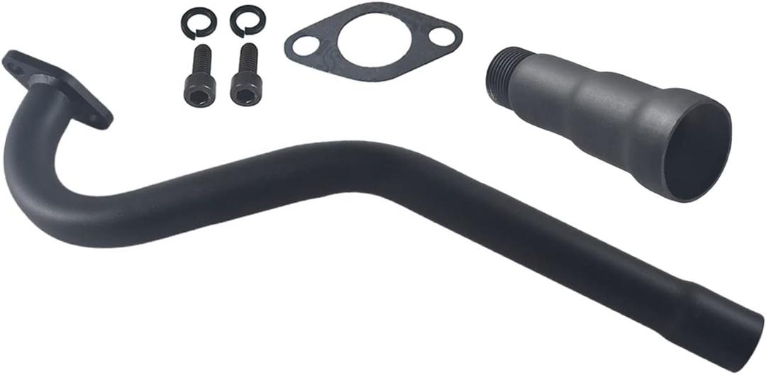3 Stage Central long Exhaust Pipe with Header For Coleman CT100U 98cc Mini Bike For Predator 79cc 3HP Engine Parts Black