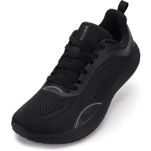 WHITIN Men's Zero Drop Running Shoes + Wide Toe Box (Black) Size 44