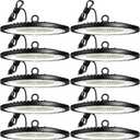 Amico 200W 10 Pack UFO LED High Bay Light 28,000lm 5000K LED High Bay Lights with UL Listed US Hook 5' Cable Alternative to 650W MH/HPS for Gym Factory Barn Warehouse