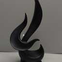 Dosker Flame Sculptures Home Decor, Abstract Statues Shelf Decor, Table Decor, Desk Decor for Living Room Office, Kitchen (Black)